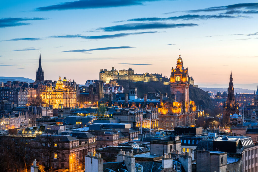 skyline of Edinburgh, Scotland, UK